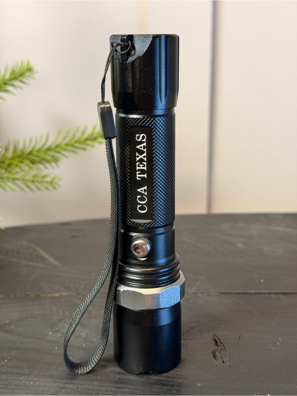 CCA TEXAS Black Super Bright Flashlight Tactical Flashlight Batteries Included